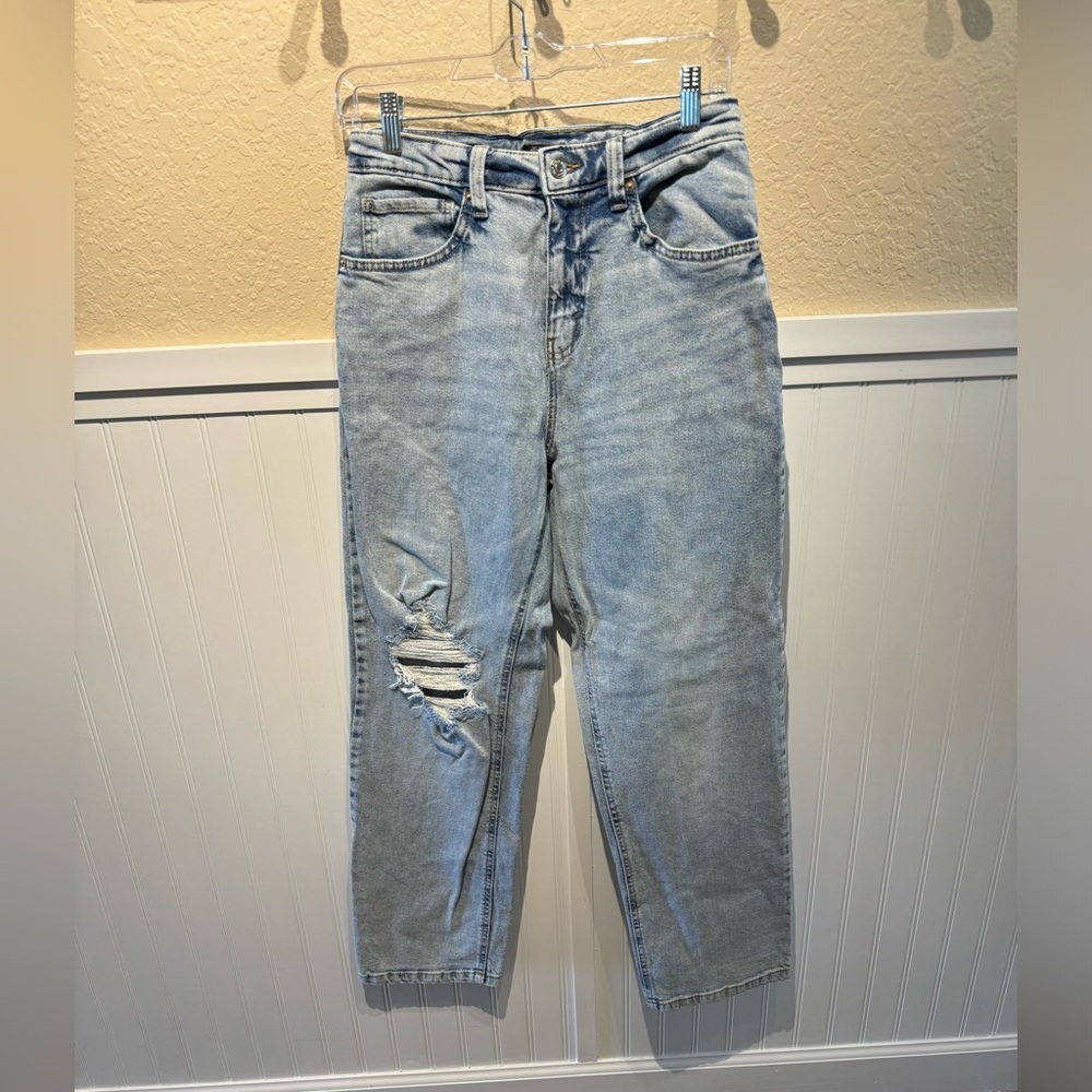 High rise dad jean